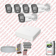 Hikvision Colorvu Gece Renkli 05 Kameralı Set 1TB Hdd